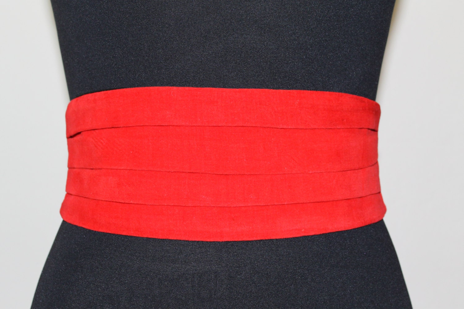 Red Velvet Cumberbund Vintage – Belt Vintage – Holiday Wedding Clothing ...