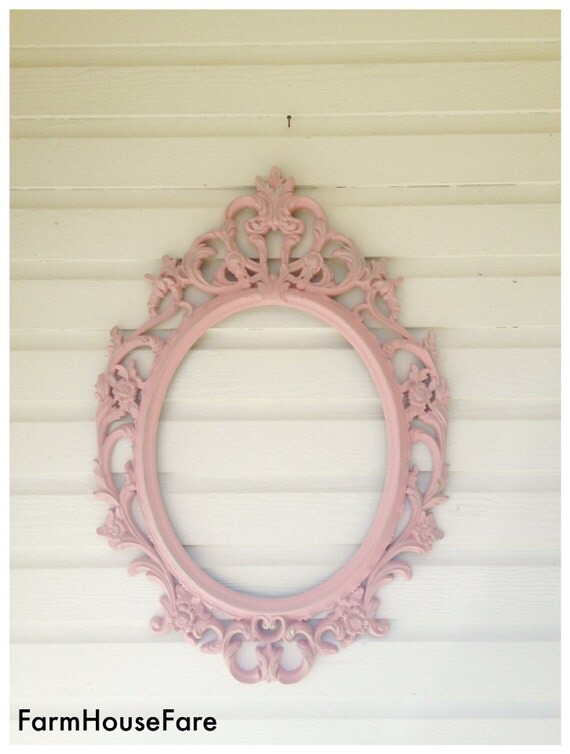Wedding Photo Prop BAROQUE FRAME Pink Painted by FarmHouseFare
