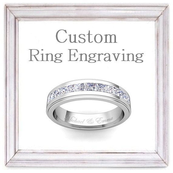 Custom Inside Ring Engraving Personalized Message Date or