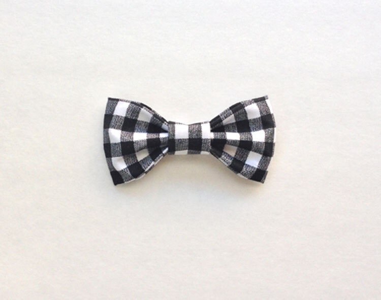 Black Gingham Baby Bow Tie BodySuit and SnapOn by LennonAndCo