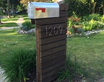 Modern Mailbox - Dark Walnut