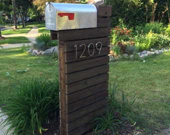 Modern Mailbox - Dark Walnut