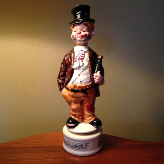 Vintage musical Hobo decanter