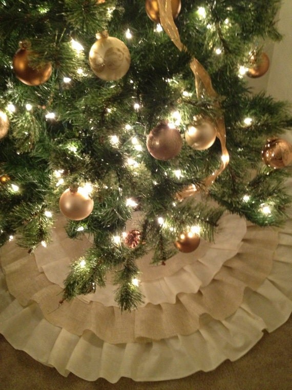 ruffled burlap christmas tree skirt ruffled burlap christmas tree skirt