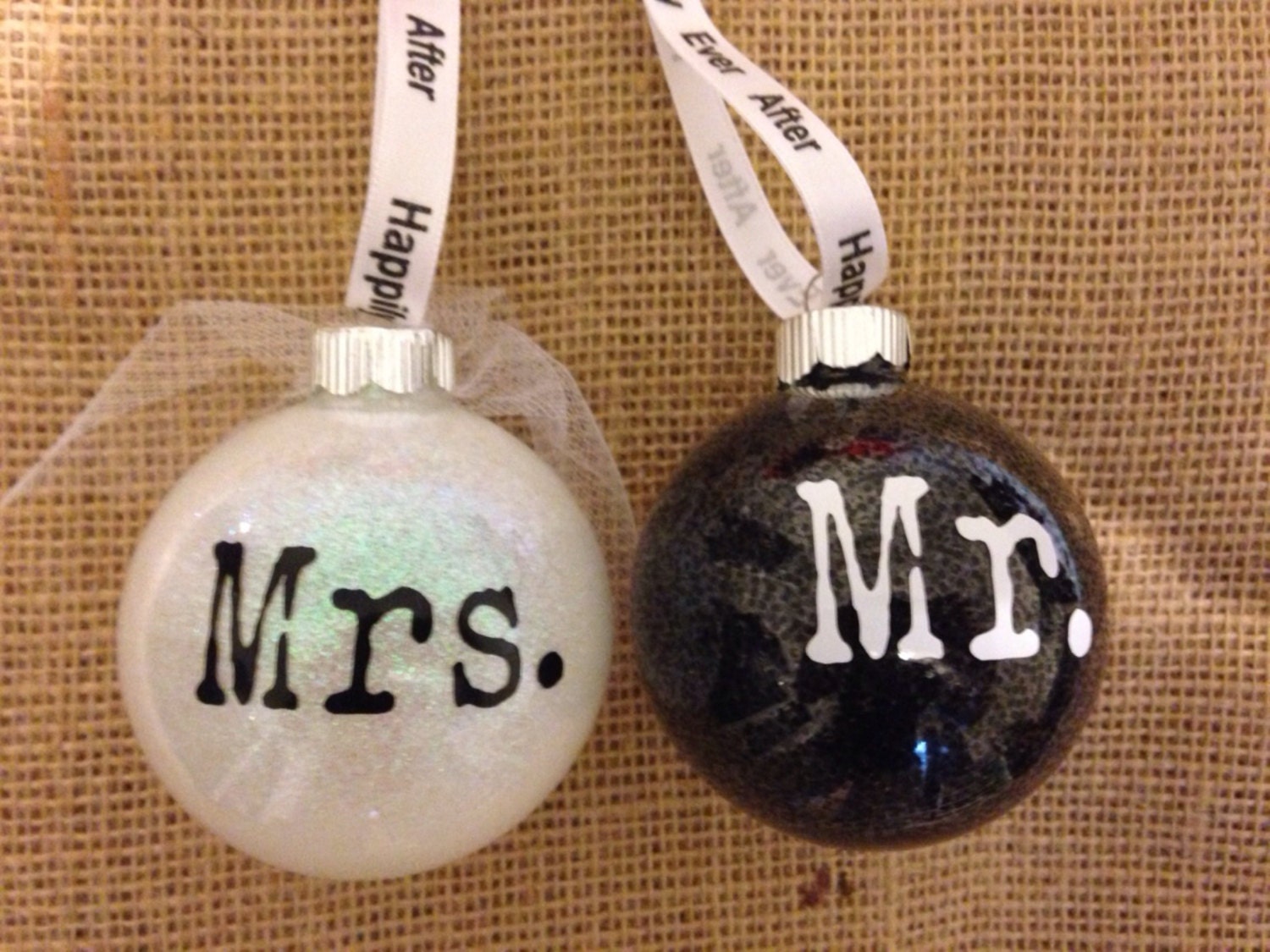 Mr and Mrs Christmas ornaments