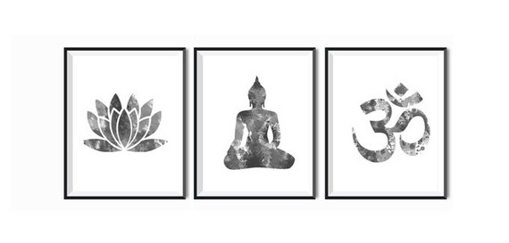 Items similar to Yoga Poster Set Yoga Watercolor Yoga Art ...