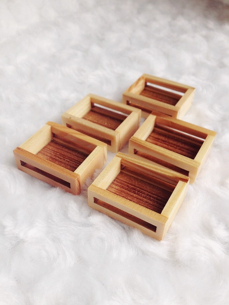 On Sale Miniature Wood Tray 1/2/5 pcs.Wooden by NattyCollection