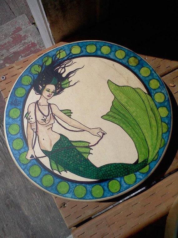 Items similar to 12 inch Mermaid Drum on Etsy