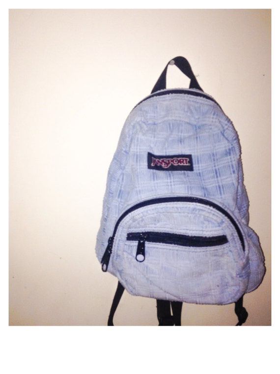 90s Grunge BabyBlue Jansport Mini Backpack by ShopTeenWitch