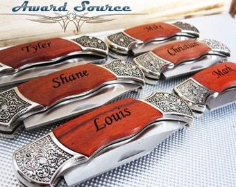 Groomsmen Gift - Custom Pocket Knife, Groomsman Gift Engraved Pocket Knife, Best Man Gift, Father of Bride Gift, Father of Groom Gift
