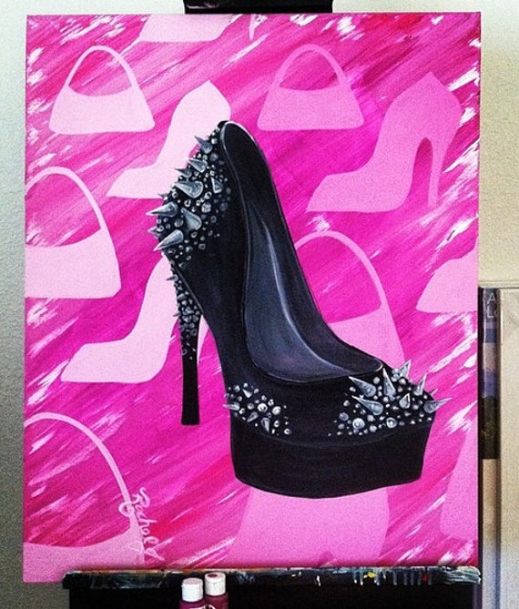 barbie acrylic painting