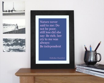 Inspirerende citaat typografie Print - "Be zelfstandige" kleurrijk Decor van het huis motivatie Print typografische Art zomer Trends