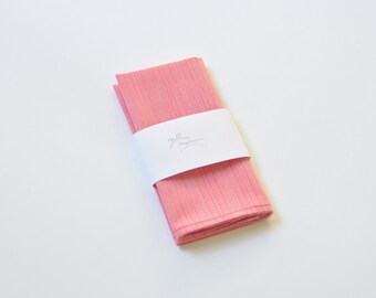 Magenta Pink Pocket Square. Coral Pink Handkerchief. Red Pocket Hanky. Valentine's Day Gift
