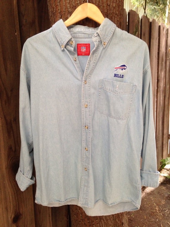 buffalo bills button up shirt