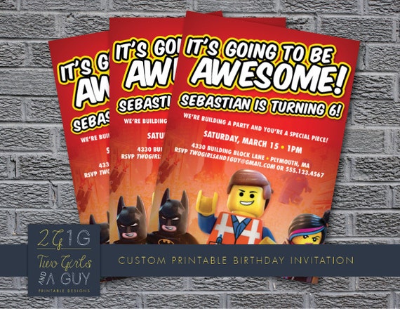 Personalized Lego Birthday Invitations 9