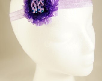 Purple flip flop stretch children's headband