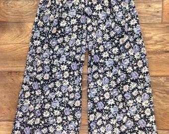 Girls Daisy Print Wide Leg Pants Sizes 4/5, 6/6X, 7/8, 10 Ready to Ship