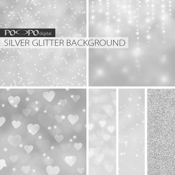 Download Silver digital paper princess queen glitter bokeh background