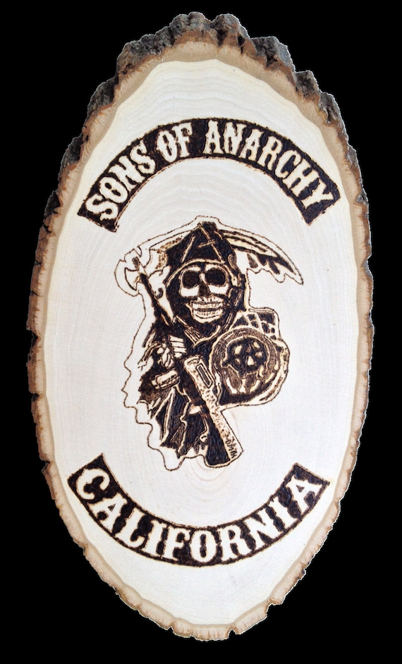 Items Similar To Sons Of Anarchy Reaper Wood Burning On Etsy