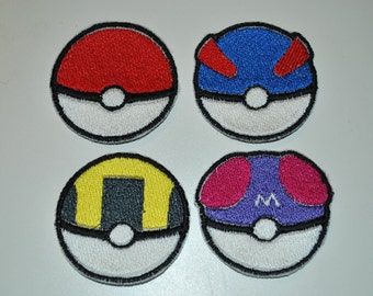 Pokémon Patches! Pokéball, Great Ball, Ultra Ball, Master Ball + secret design! Premade Anime Cosplay Patch