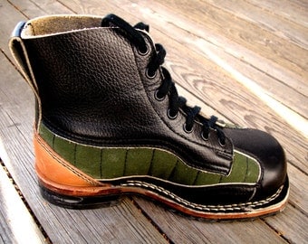 1940s Swedish Army Walking & Ski-ing Boots Vintage NOS
