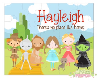 Wizard of Oz Puzzle - Personalized 8" x 10" Puzzle - 20 or 100 pieces - Wizard of Oz Puzzle - Personalized Name Puzzle
