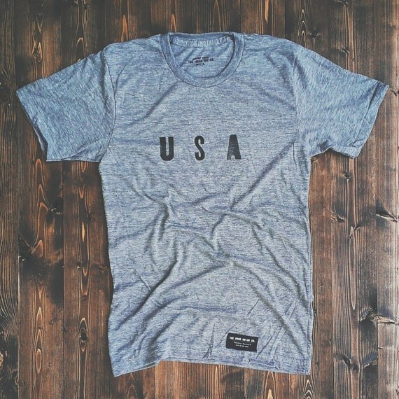 American made USA hand letterpress t-shirt