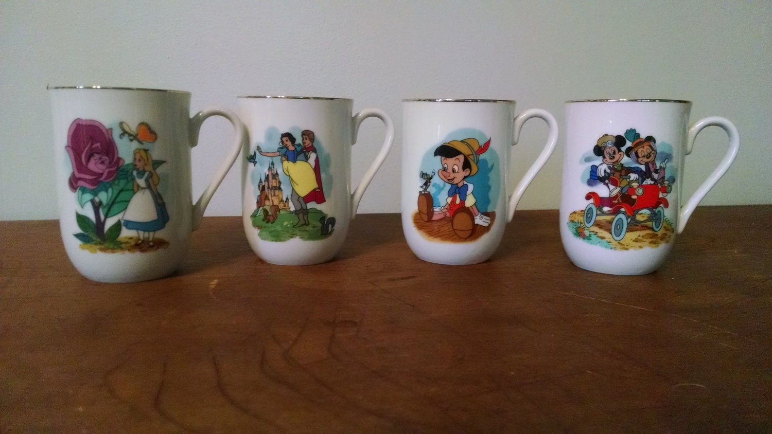 The Disney Collection Classic Mugs Set of 4 by CatLadyCuriosities