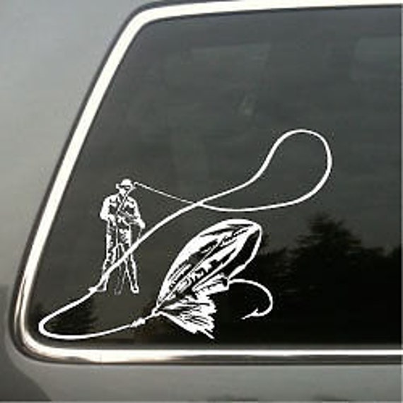 Download Fly Fishing Vinyl Decal © Laced up Decals SKU:Fly Fishing Big