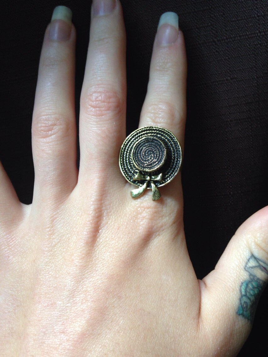 Hat ring by MindTravellerJewelry on Etsy