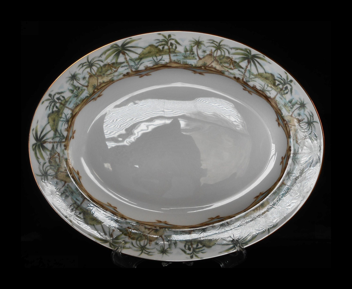 Lenox Porcelain Large Serving Platter in by KenFrankCollectibles