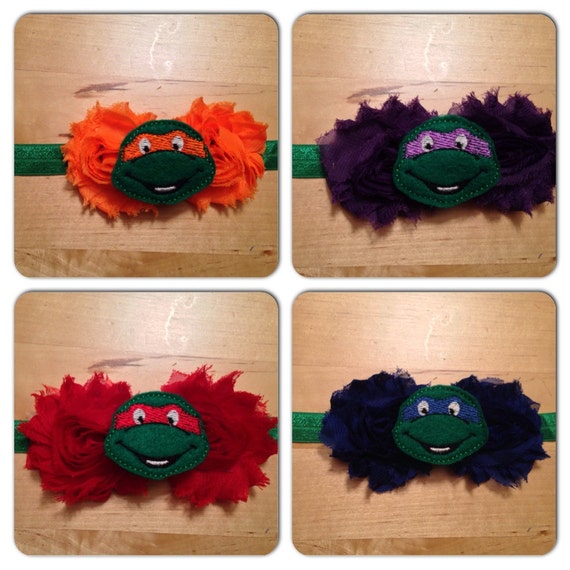 Ninja Turtle Headband TMNT Headband Newborn by 2SistersLittleShop