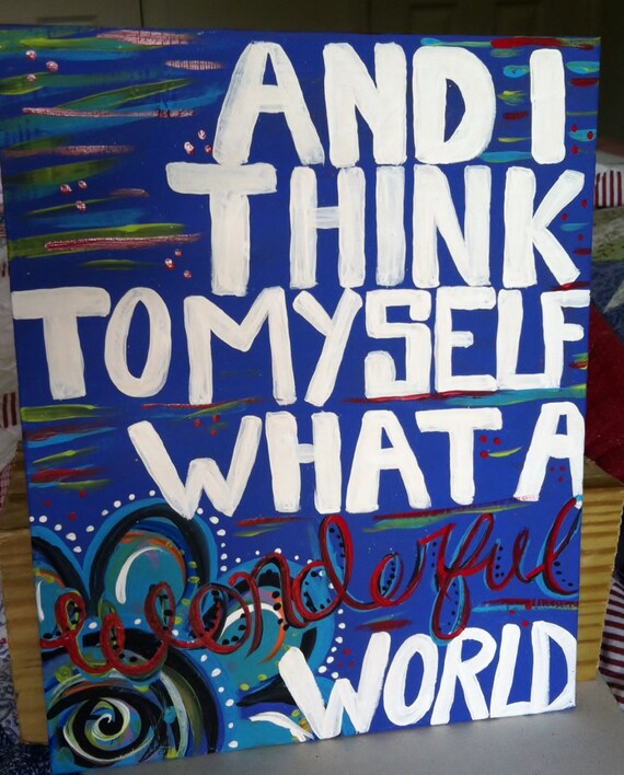 Acrylic on canvas board painting expressing lyrics