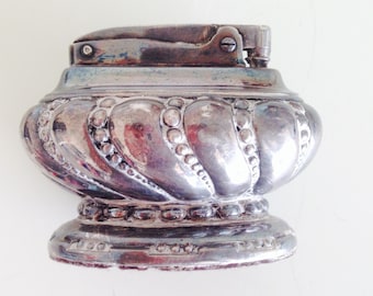 Ronson "Crown" Silver Plate Table Lighter