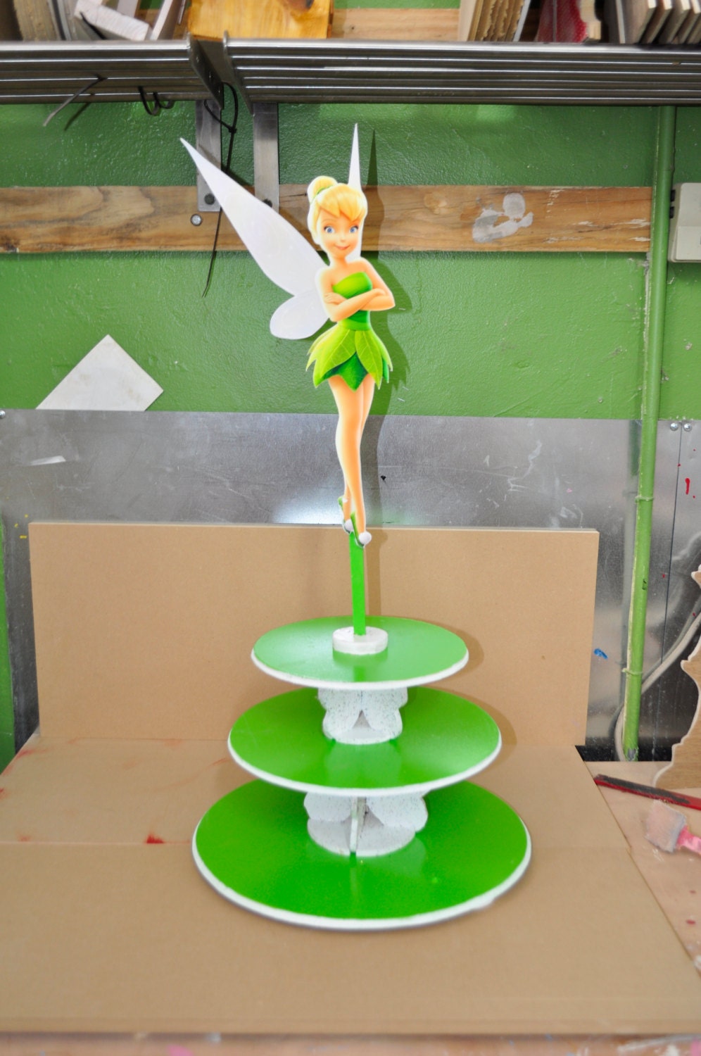 Tinker Bell Cupcake Stand Tinkerbell Centerpiece