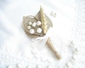 Set of 9-Burlap Boutonniere for Groom, Rustic  Boutonniere,  Boutonniere with  white pearls Set of 9-Burlap Boutonniere for Groom, Rustic  Boutonniere,  Boutonniere with  white pearls