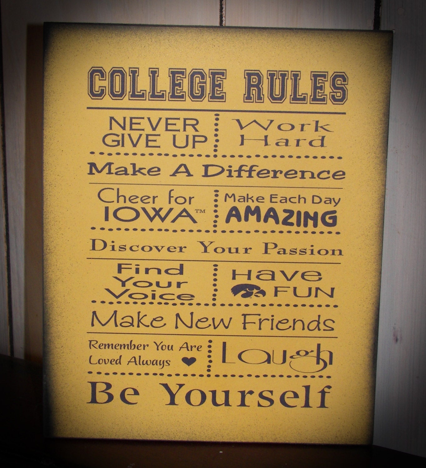 College Rules Customized With Your School Colors Great For