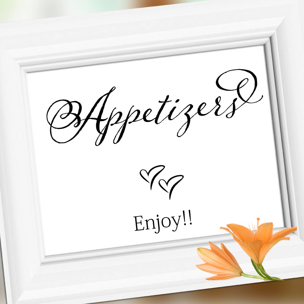 Appetizers Wedding sign signs s Decoration enjoy by weddingfusion