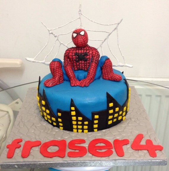 Spider Man Cake Topper Edible Cake Decoration By