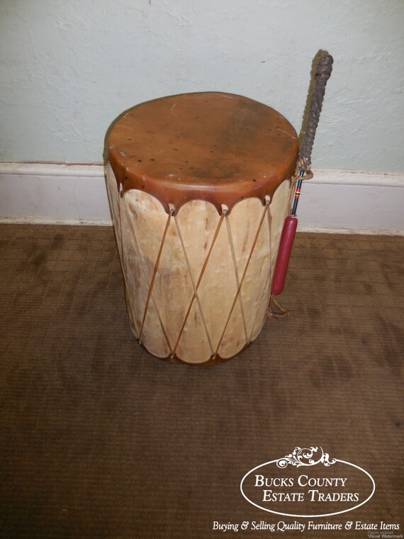 Native American Southwest Elk Hide Drum