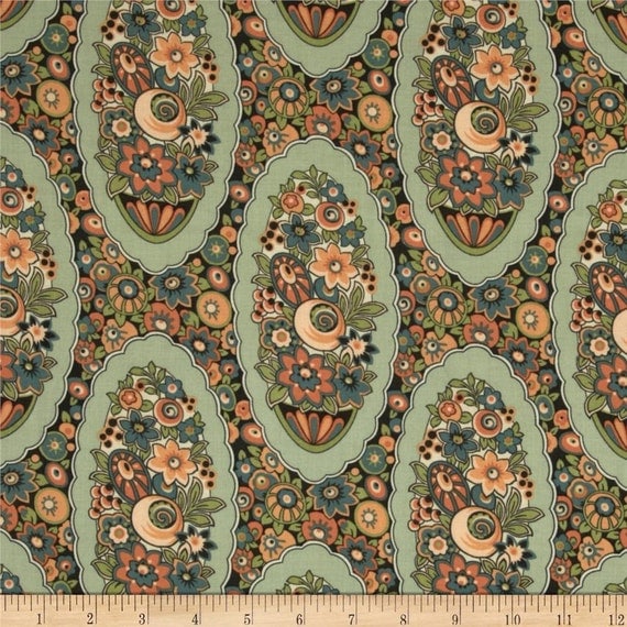 Downton Abbey fabric Edith's collection medallion