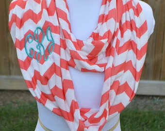 Personalized Chevron Infinity Scarf