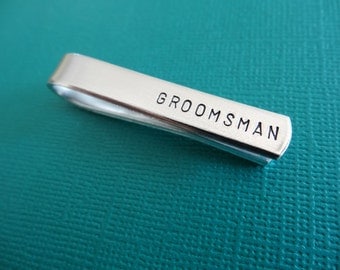 Groomsman Tie Bar - Groomsman Tie Clip - Wedding Party Accessory