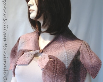 Knitting PDF, Diamond Leaf Cape PDF, Knitting Pattern
