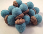 All Natural Wool Felt Acorns Vermont Waldorf Inspired Decoration and Miniature Toy
