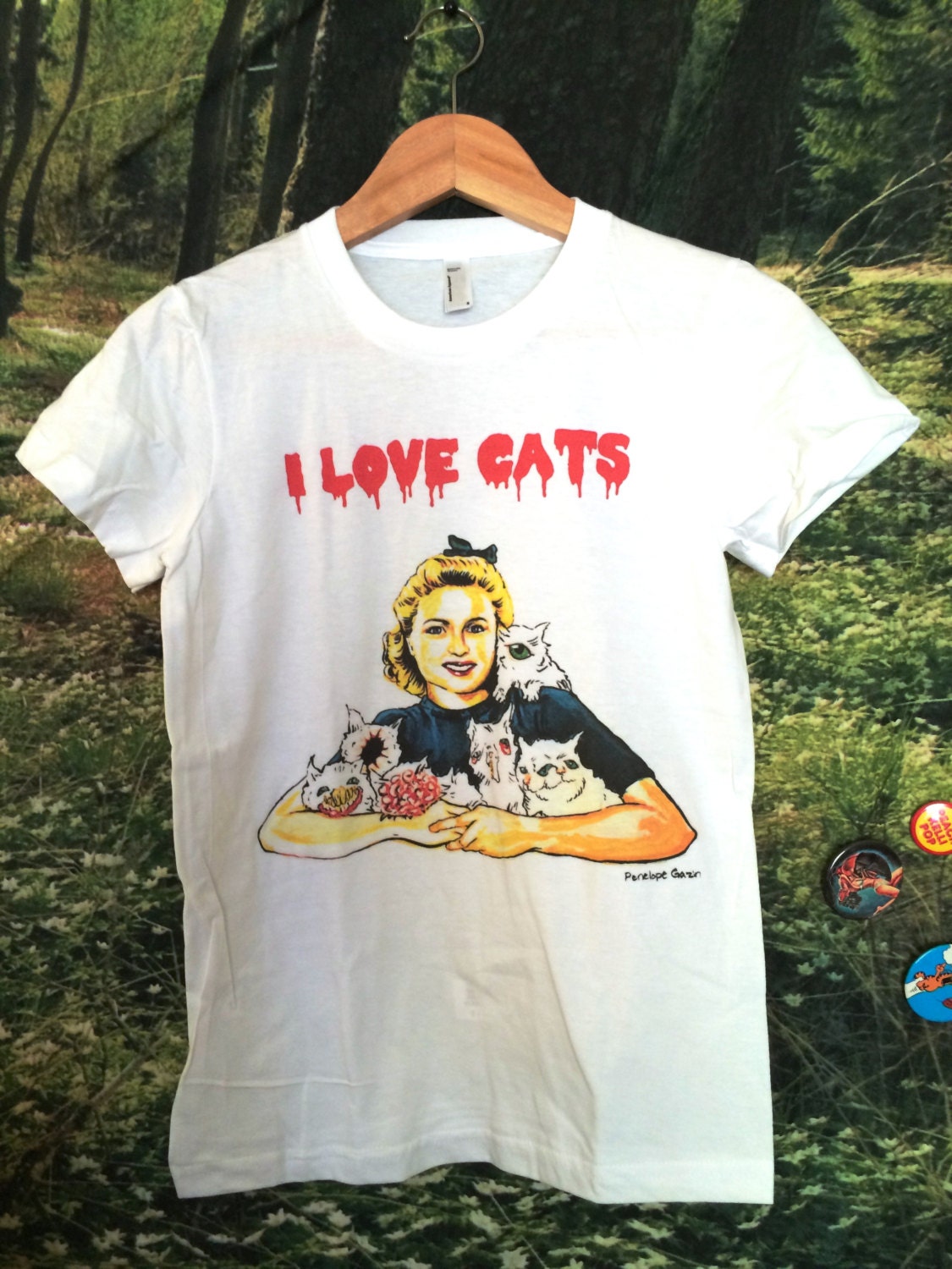 I love Cats Artist Tshirt Men's and Women's by PenelopeMeatloaf