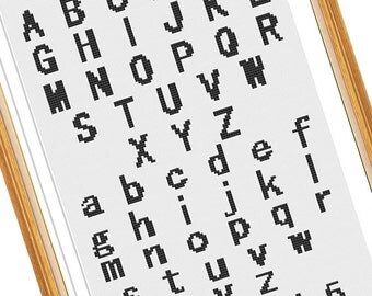 Point de Croix - 50 Cross Stitch Fonts - Easy Cross Stitch - Custom Cross Stitch Lettering - Simple Cross Stitch - Quote Pattern