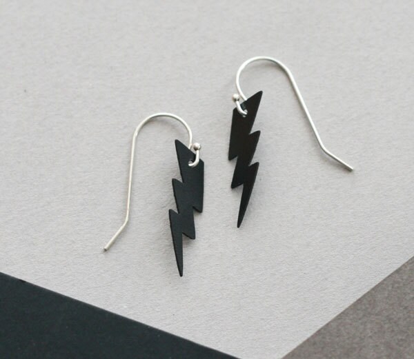 lightning bolt jewelry lightning bolt earrings by WildThingStudio