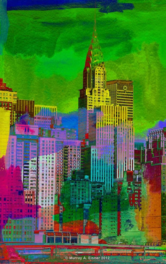 CHRYSLER BUILDING in New York /// Pop Art Giclee by EisnerArt