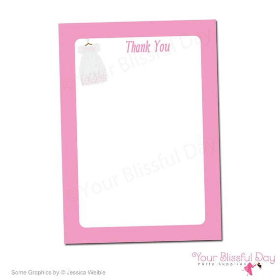 PRINTABLE Baby Girl Christening/Baptism Party Thank You Cards Il_570xn